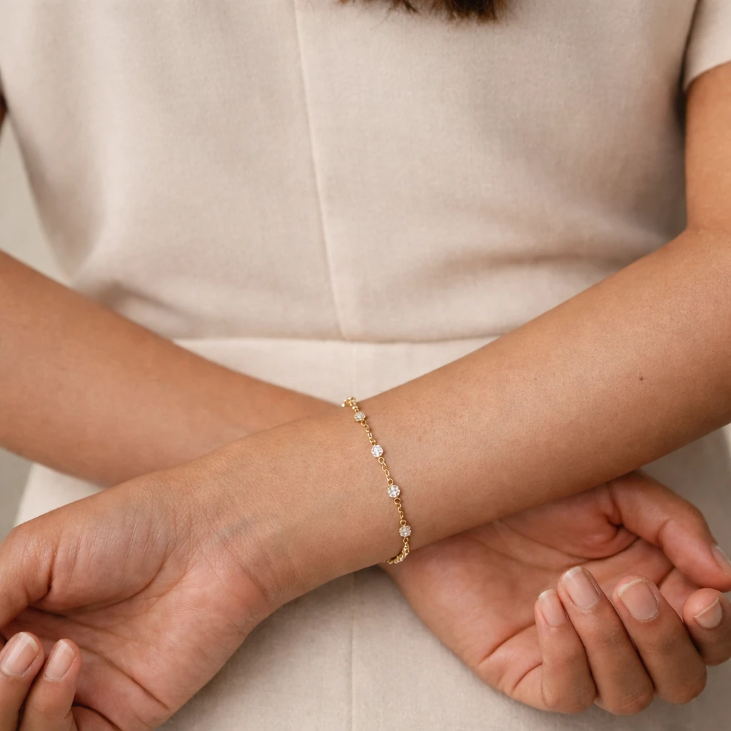 AVEI bracelet worn